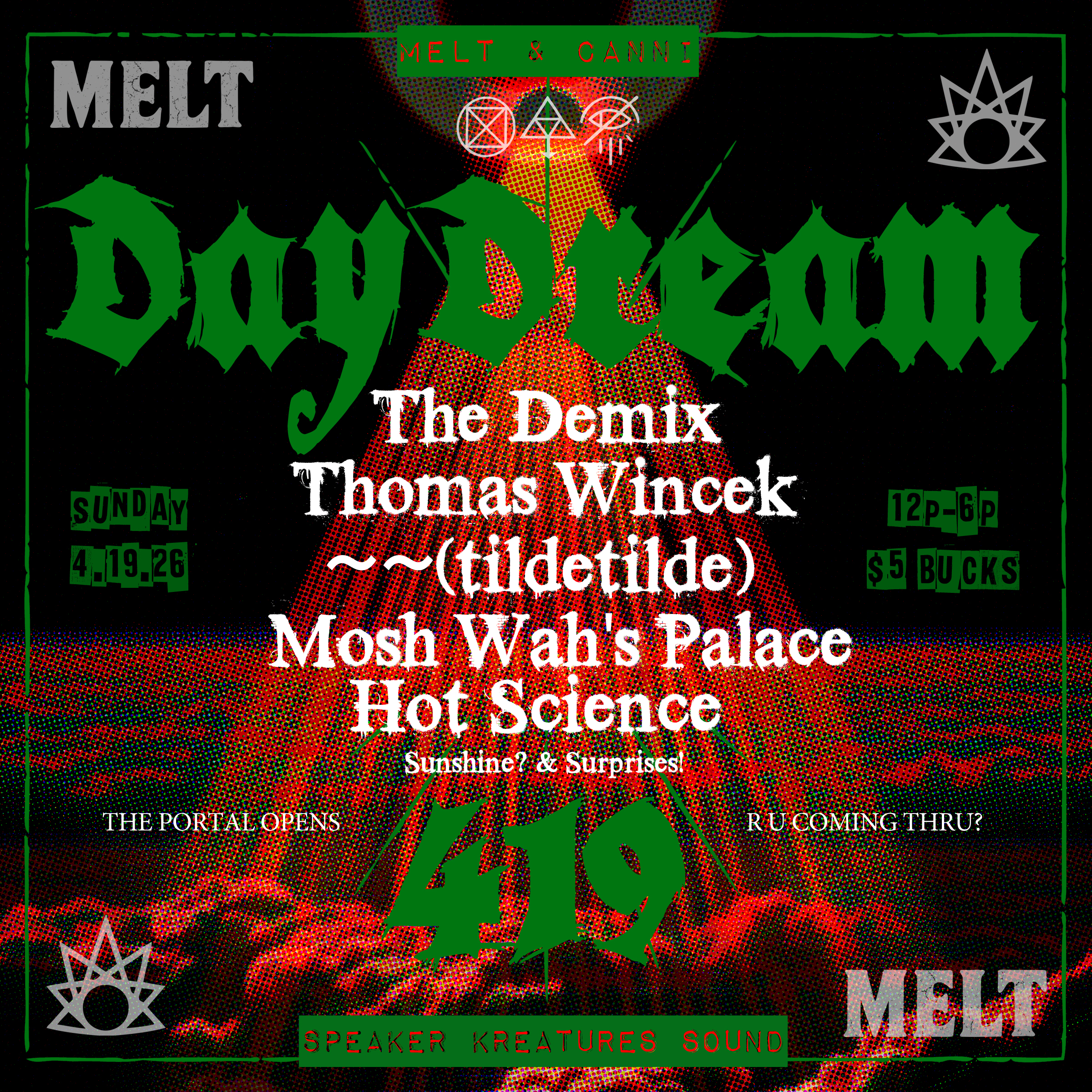 MELT x CANNI: DAYDREAM lineup flyer